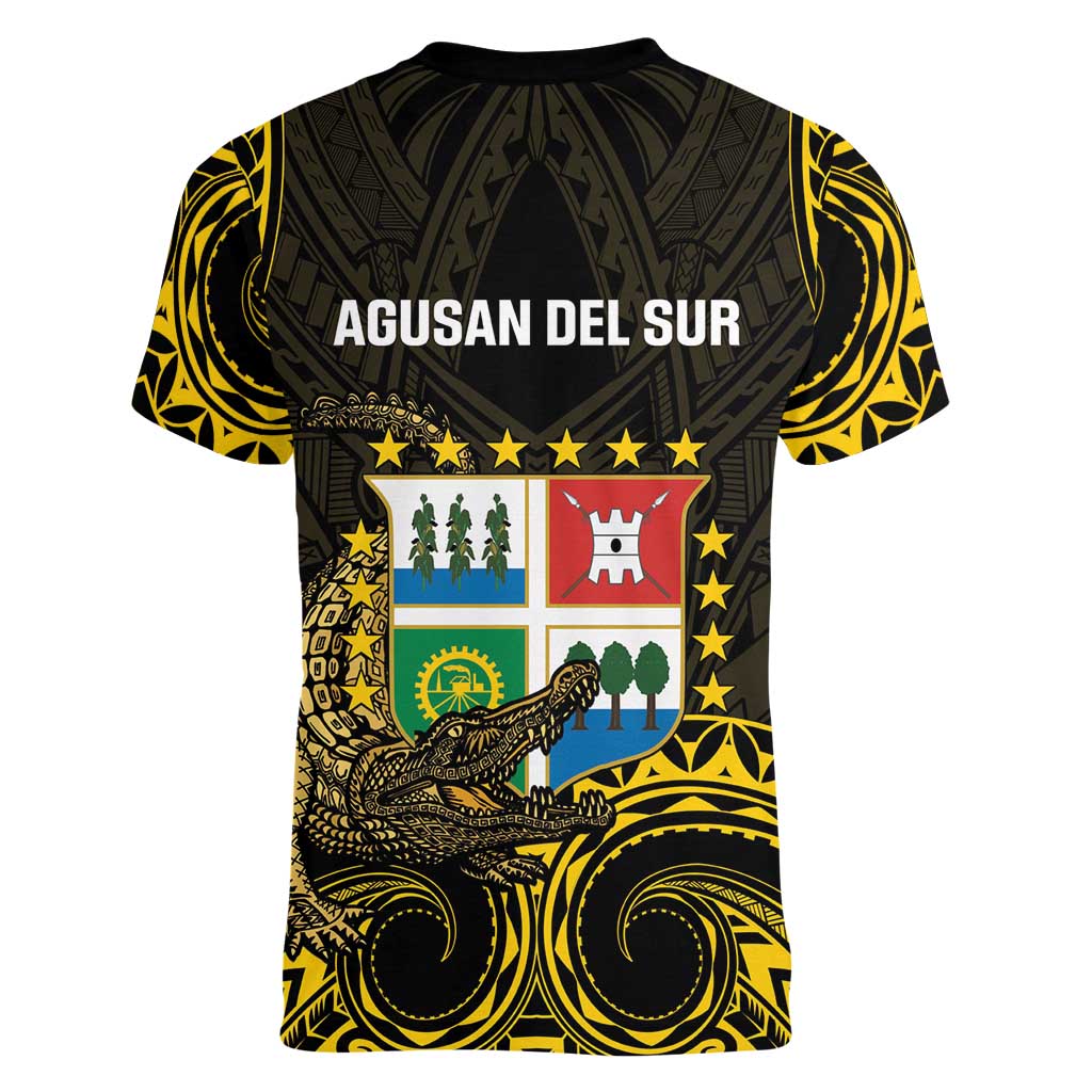 Agusan del Sur Philippines Women V-Neck T-Shirt Habagatang Agusan Lolong