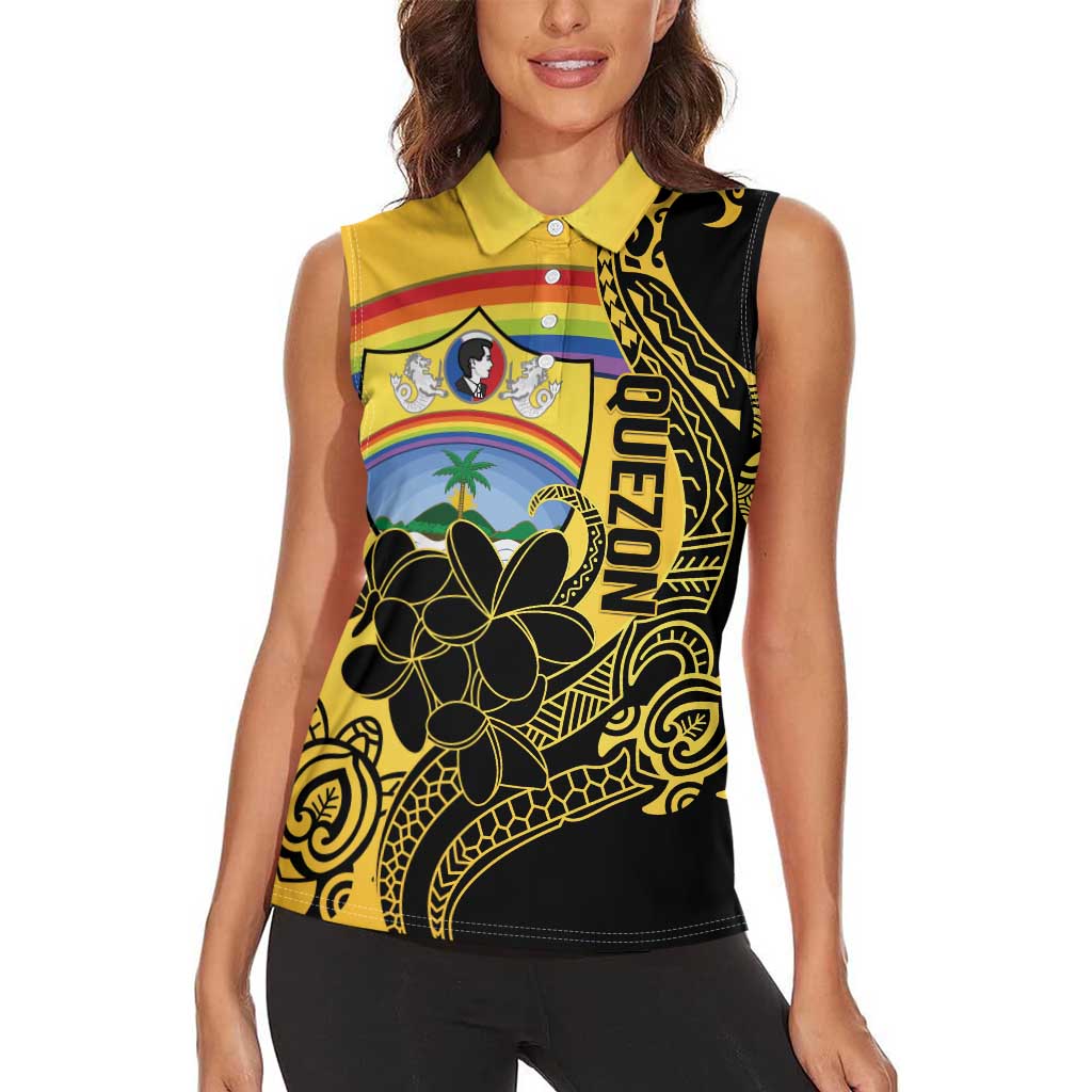 Quezon Province Women Sleeveless Polo Shirt Cocolandia Philippines Turtle
