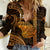 Personalised Hawaiian Islands Women Casual Shirt Lani Map Gold Kanaka With Kakau LT14 Female Gold - Polynesian Pride