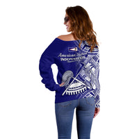 Polynesian Pride American Samoa Off Shoulder Sweater July 4 Independence Day LT14 - Polynesian Pride