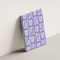 Aloha Hawaii Tiki Palaka Motifs Canvas Wall Art Honohono Lei Purple Elegant Vibes