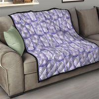 Aloha Hawaii Tiki Palaka Motifs Quilt Honohono Lei Purple Elegant Vibes
