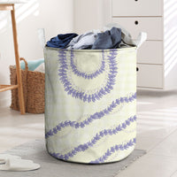 Hawaii Honohono Palaka Motifs Laundry Basket Hawaiian Orchid Lei