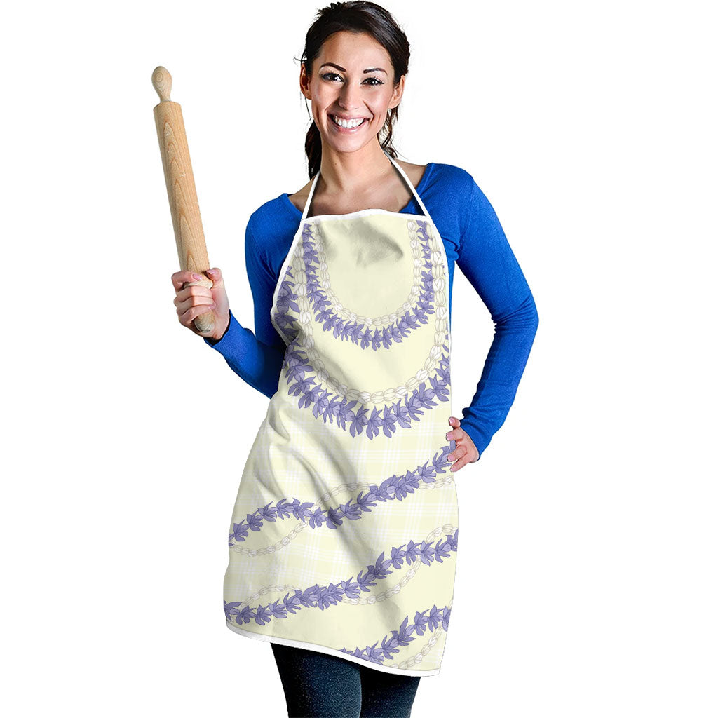 Hawaii Honohono Palaka Motifs Apron Hawaiian Orchid Lei