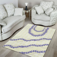 Hawaii Honohono Palaka Motifs Area Rug Hawaiian Orchid Lei
