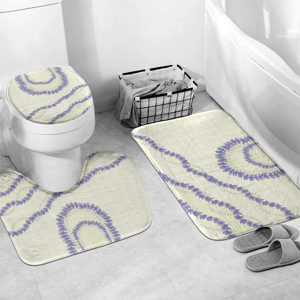Hawaii Honohono Palaka Motifs Bathroom Set Hawaiian Orchid Lei