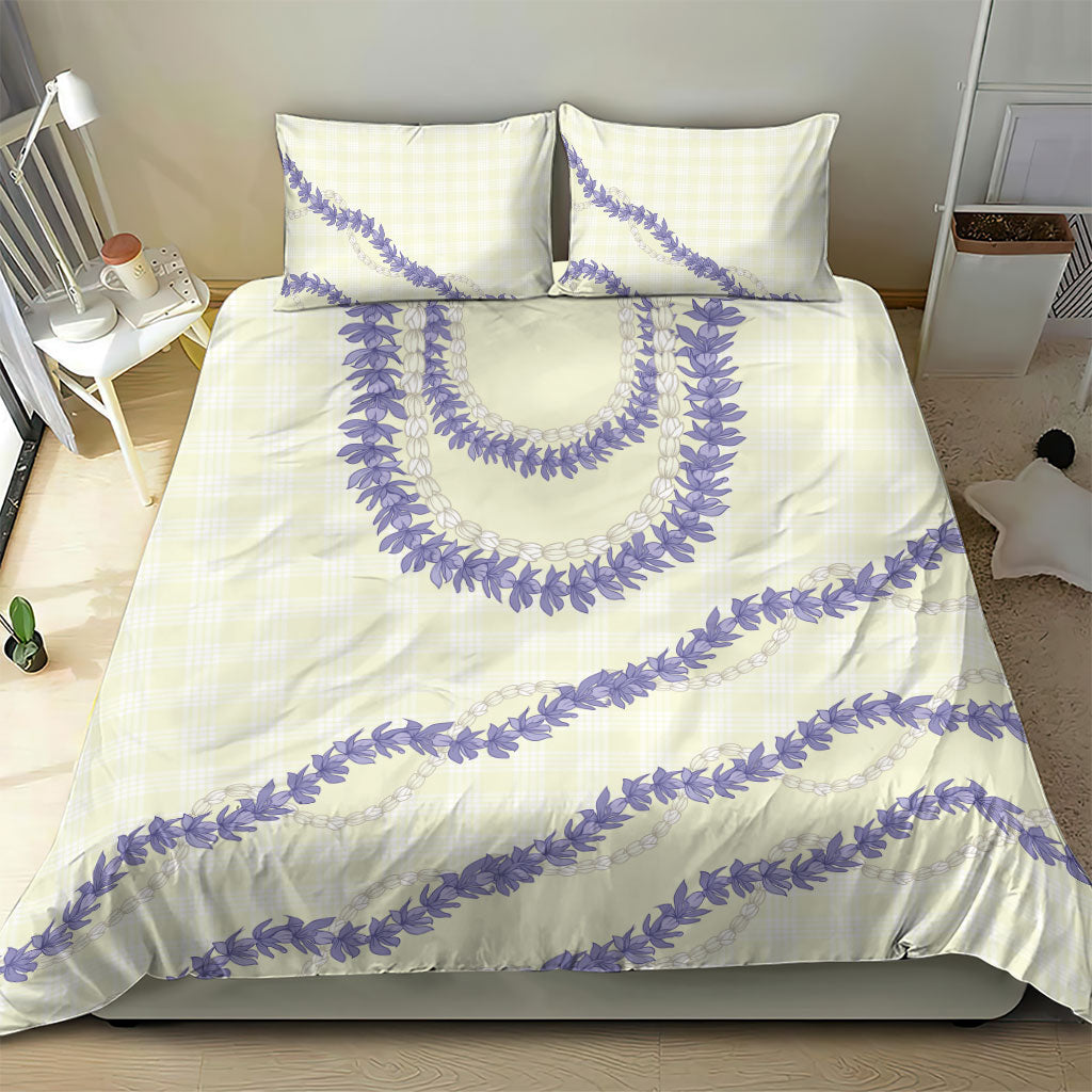 Hawaii Honohono Palaka Motifs Bedding Set Hawaiian Orchid Lei