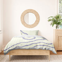 Hawaii Honohono Palaka Motifs Bedding Set Hawaiian Orchid Lei