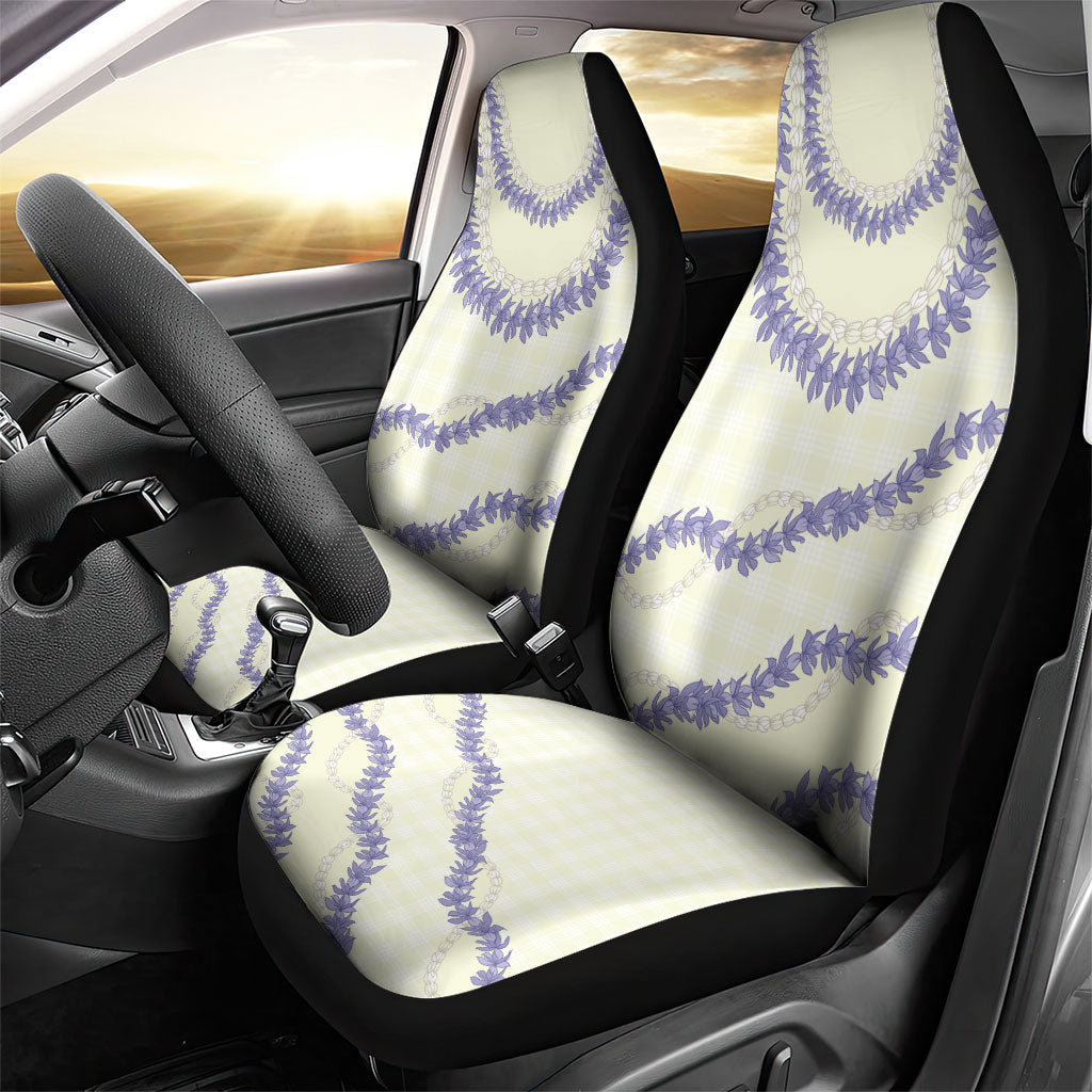 Hawaii Honohono Palaka Motifs Car Seat Cover Hawaiian Orchid Lei