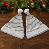 Hawaii Honohono Palaka Motifs Christmas Santa Hat Hawaiian Orchid Lei LT14 - Polynesian Pride