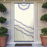 Hawaii Honohono Palaka Motifs Door Cover Hawaiian Orchid Lei