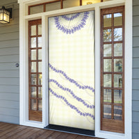 Hawaii Honohono Palaka Motifs Door Cover Hawaiian Orchid Lei