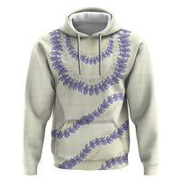 Hawaii Honohono Palaka Motifs Hoodie Hawaiian Orchid Lei LT14 Pullover Hoodie Cream - Polynesian Pride