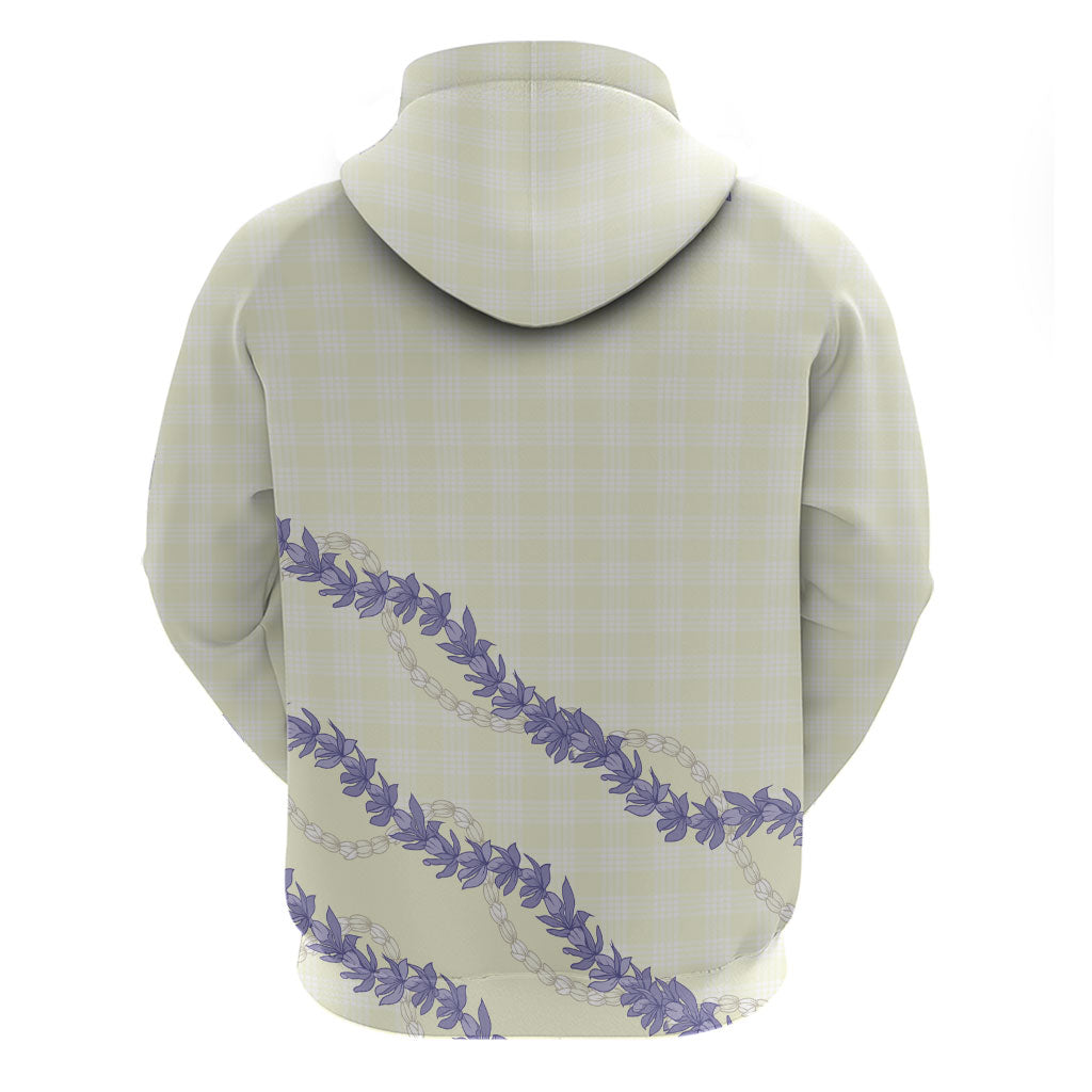 Hawaii Honohono Palaka Motifs Hoodie Hawaiian Orchid Lei LT14 - Polynesian Pride