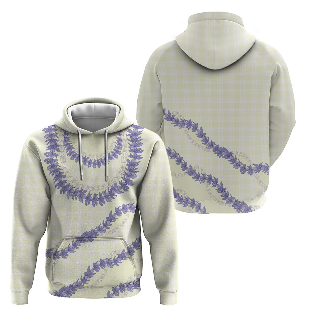 Hawaii Honohono Palaka Motifs Hoodie Hawaiian Orchid Lei LT14 - Polynesian Pride