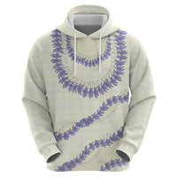 Hawaii Honohono Palaka Motifs Hoodie Hawaiian Orchid Lei LT14 - Polynesian Pride