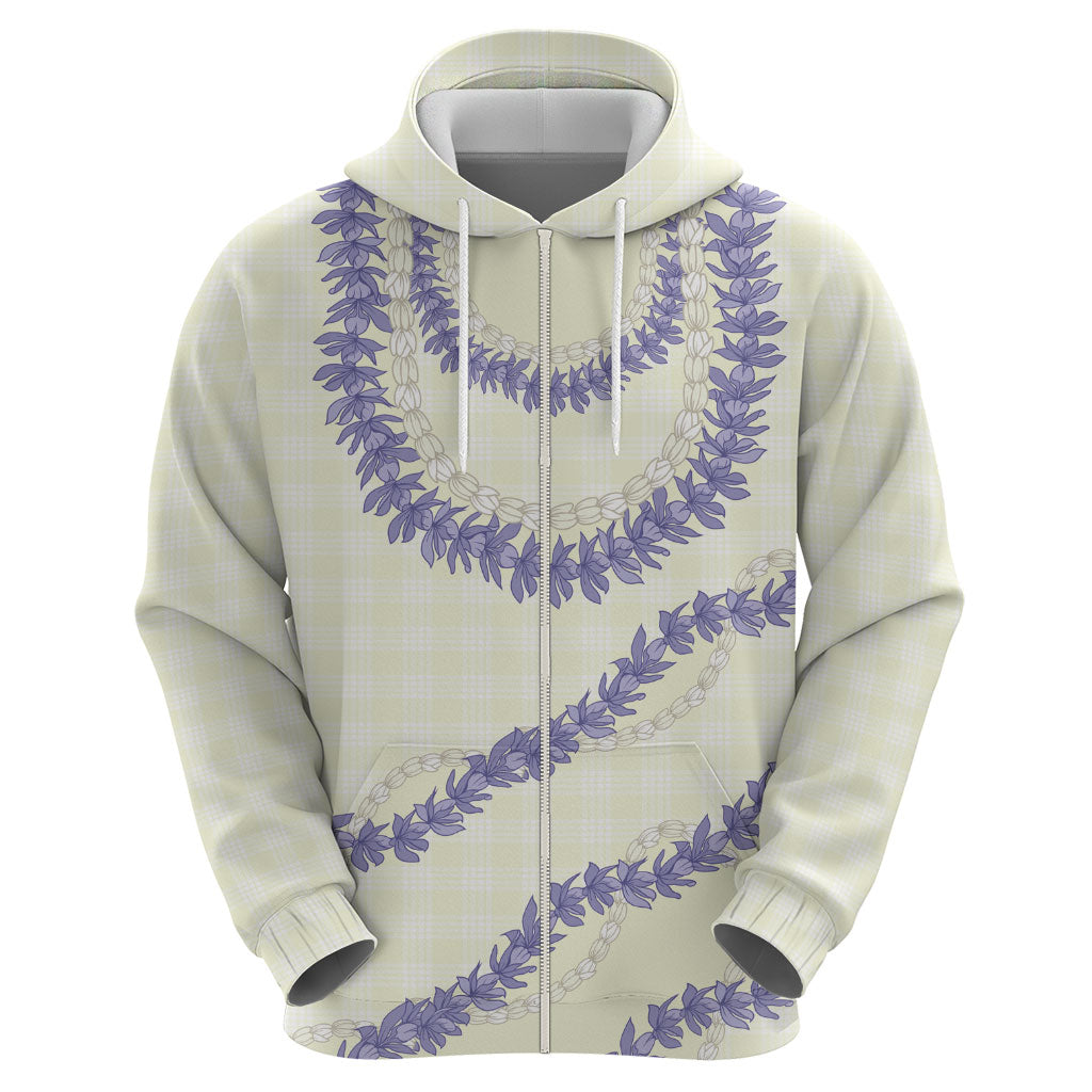 Hawaii Honohono Palaka Motifs Hoodie Hawaiian Orchid Lei LT14 - Polynesian Pride