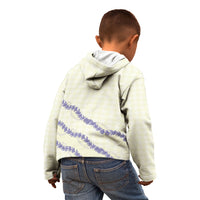 Hawaii Honohono Palaka Motifs Kid Hoodie Hawaiian Orchid Lei
