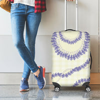 Hawaii Honohono Palaka Motifs Luggage Cover Hawaiian Orchid Lei