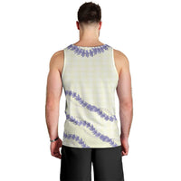 Hawaii Honohono Palaka Motifs Men Tank Top Hawaiian Orchid Lei LT14 - Polynesian Pride