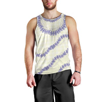 Hawaii Honohono Palaka Motifs Men Tank Top Hawaiian Orchid Lei LT14 - Polynesian Pride