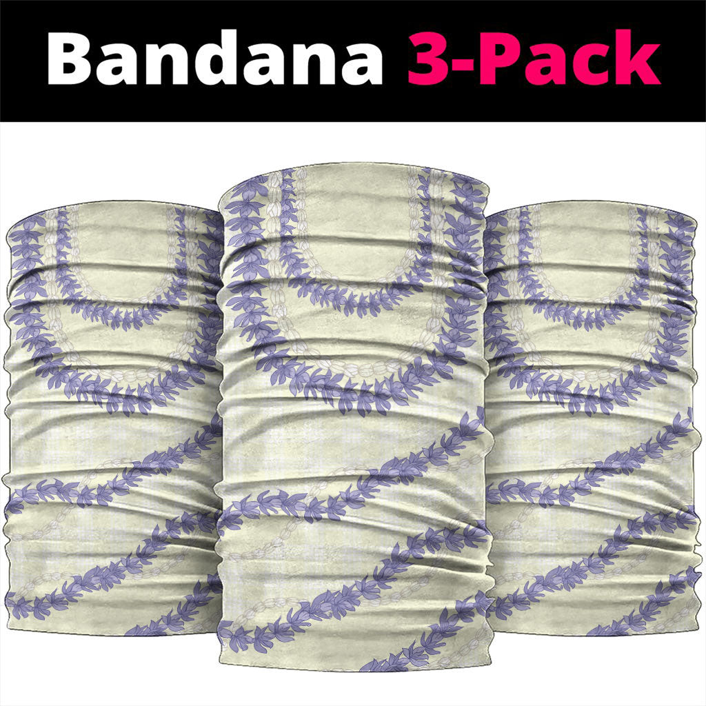 Hawaii Honohono Palaka Motifs Neck Gaiter Hawaiian Orchid Lei