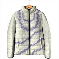 Hawaii Honohono Palaka Motifs Padded Jacket Hawaiian Orchid Lei
