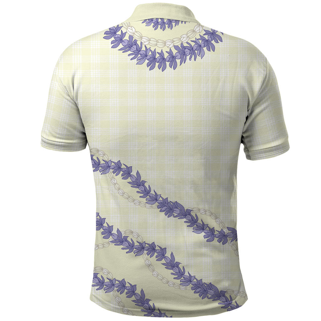 Hawaii Honohono Palaka Motifs Polo Shirt Hawaiian Orchid Lei