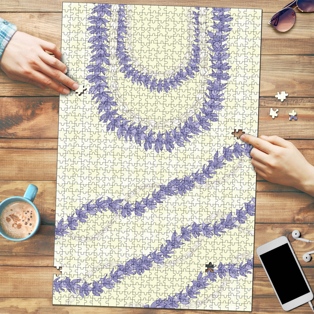 Hawaii Honohono Palaka Motifs Puzzle Hawaiian Orchid Lei
