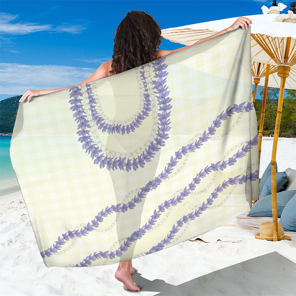 Hawaii Honohono Palaka Motifs Sarong Hawaiian Orchid Lei