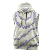 Hawaii Honohono Palaka Motifs Sleeveless Hoodie Hawaiian Orchid Lei