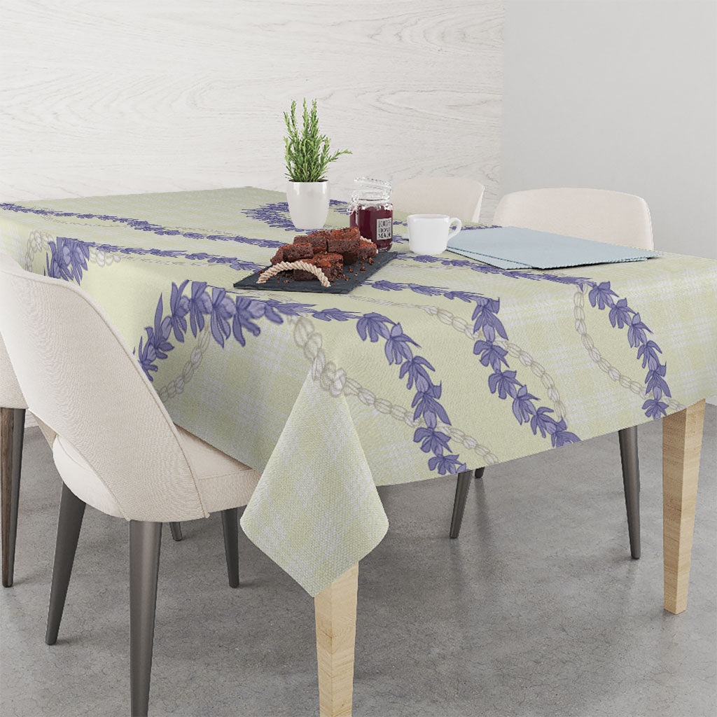 Hawaii Honohono Palaka Motifs Tablecloth Hawaiian Orchid Lei
