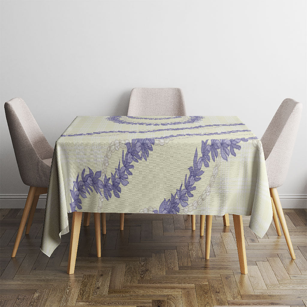 Hawaii Honohono Palaka Motifs Tablecloth Hawaiian Orchid Lei