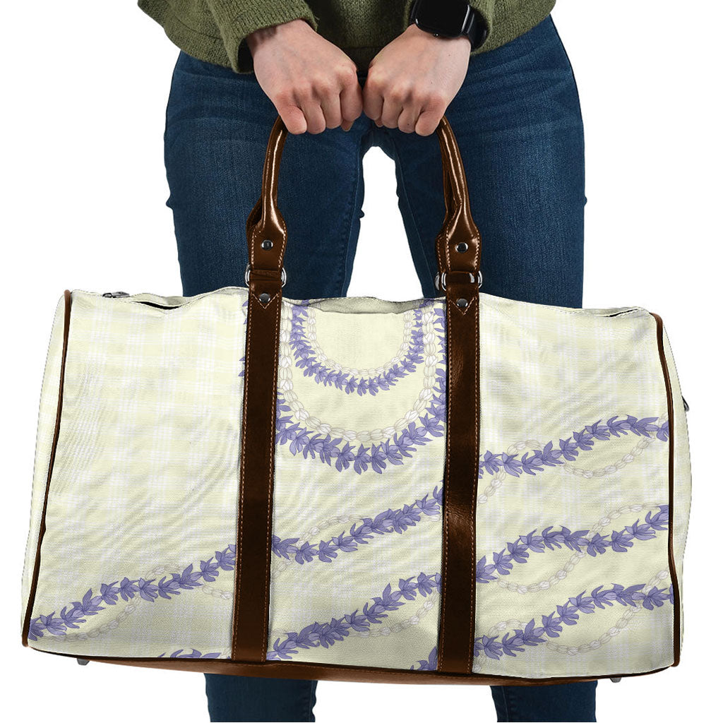Hawaii Honohono Palaka Motifs Travel Bag Hawaiian Orchid Lei