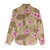 Beige Hawaii Hibiscus With Tropical Flowers Motifs Women Casual Shirt - Polynesian Pride