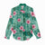 Cyan Hawaii Hibiscus With Tropical Flowers Motifs Women Casual Shirt - Polynesian Pride
