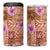 Orange Hawaii Hibiscus With Tropical Flowers Motifs 4 in 1 Can Cooler Tumbler - Polynesian Pride