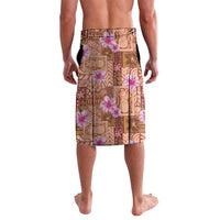 Orange Hawaii Hibiscus With Tropical Flowers Motifs Lavalava - Polynesian Pride