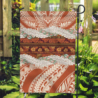 Aloha Hawaii Mikioi Lei Garden Flag Beige Tropical Flower Pattern - Polynesian Pride
