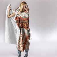 Aloha Hawaii Mikioi Lei Hooded Blanket Beige Tropical Flower Pattern - Polynesian Pride