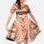 Aloha Hawaii Mikioi Lei Kid Short Sleeve Dress Beige Tropical Flower Pattern - Polynesian Pride