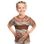 Aloha Hawaii Mikioi Lei Kid T Shirt Beige Tropical Flower Pattern - Polynesian Pride