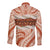 Aloha Hawaii Mikioi Lei Long Sleeve Button Shirt Beige Tropical Flower Pattern - Polynesian Pride