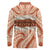 Aloha Hawaii Mikioi Lei Long Sleeve Polo Shirt Beige Tropical Flower Pattern - Polynesian Pride