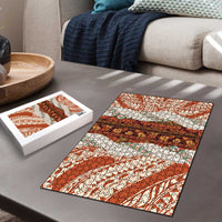 Aloha Hawaii Mikioi Lei Puzzle Beige Tropical Flower Pattern - Polynesian Pride