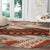 Aloha Hawaii Mikioi Lei Round Carpet Beige Tropical Flower Pattern - Polynesian Pride