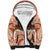 Aloha Hawaii Mikioi Lei Sherpa Hoodie Beige Tropical Flower Pattern - Polynesian Pride