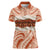 Aloha Hawaii Mikioi Lei Women Polo Shirt Beige Tropical Flower Pattern - Polynesian Pride