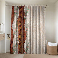 Aloha Hawaii Mikioi Lei Bathroom Set Cattail Red Tropical Flower Pattern - Polynesian Pride