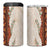 Aloha Hawaii Mikioi Lei 4 in 1 Can Cooler Tumbler Cattail Red Tropical Flower Pattern - Polynesian Pride